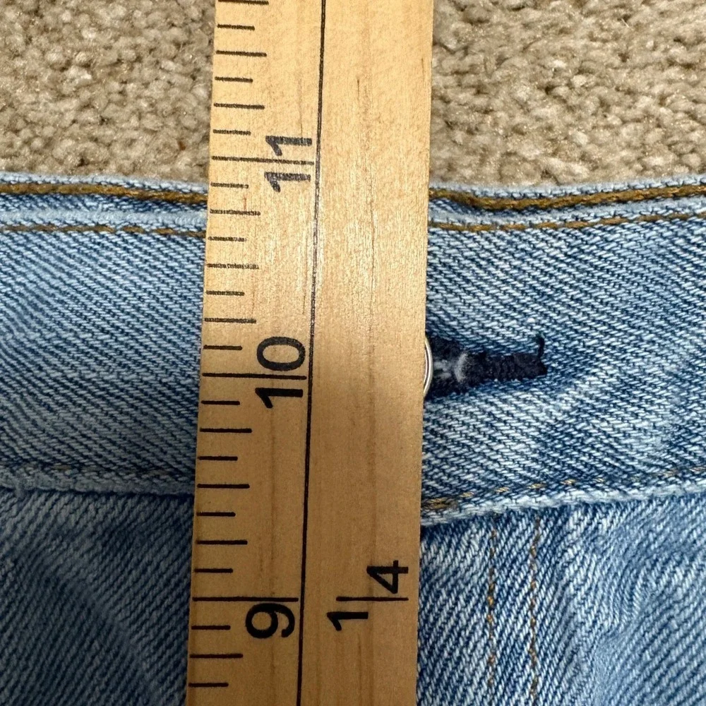 Levi's Mens 36x30 505 Straight Fit Jeans Light Wash Blue Denim 100% Cotton